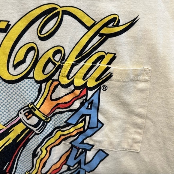 Coca-Cola Yellow Pop Art Cropped Graphic Tshirt Size Medium - "Janie" - Picture 8 of 16